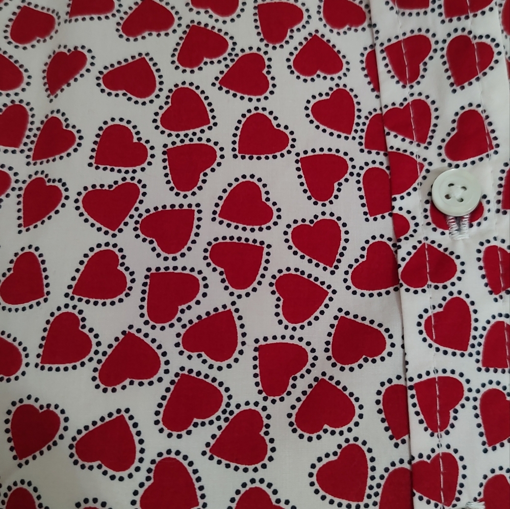 Talbots New Without Tags Heart Button Up - image 7